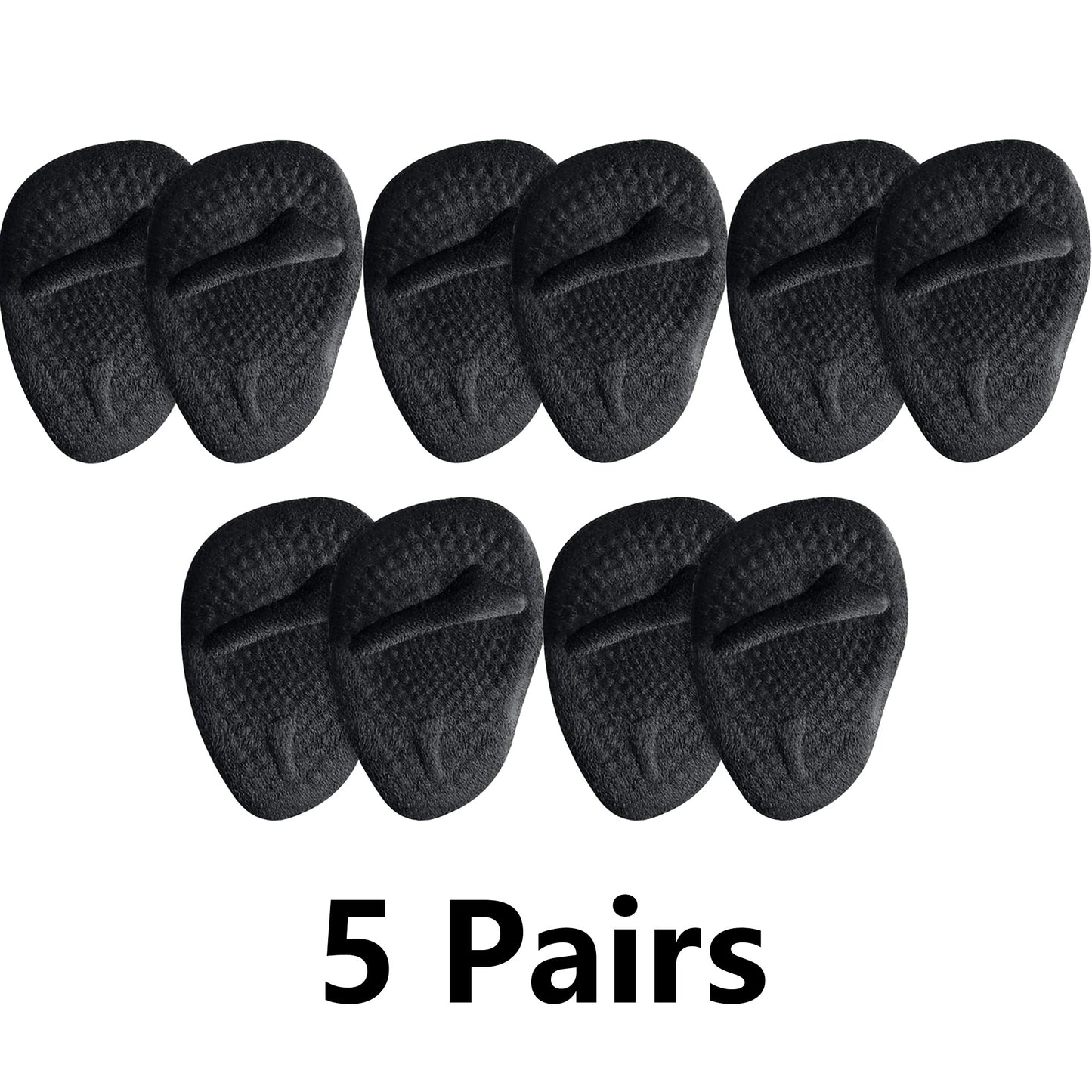 5 Pairs Ball of Foot Cushions - Soft Gel Metatarsal Pads for High Heels - Forefoot Pain Relief