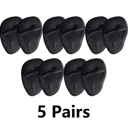 5 Pairs Ball of Foot Cushions - Soft Gel Metatarsal Pads for High Heels - Forefoot Pain Relief