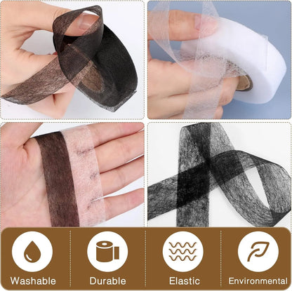 Fabric Tape 2 Rolls Hemming Adhesive Hem Iron on No-Sew Hemming Tape