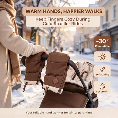 Baby Stroller Warm Muffs Gloves ,Winter Universal Hand Warmer Mittens
