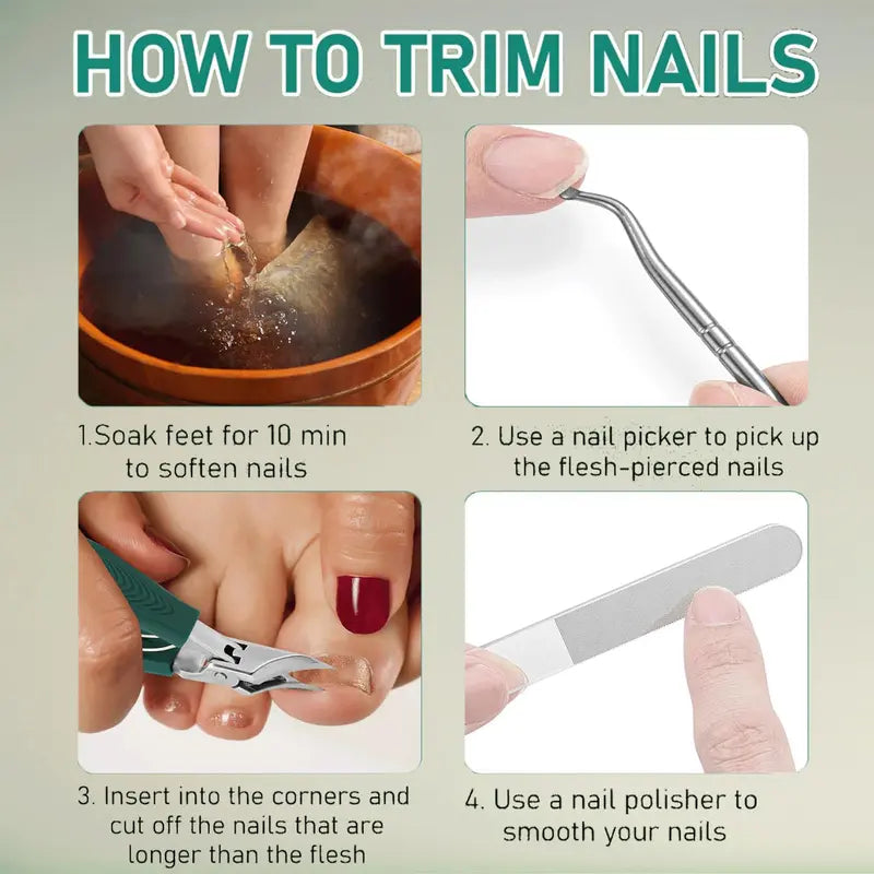 3-Piece Sets of Eagle Beak Beveled Nails Clippers