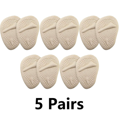 5 Pairs Ball of Foot Cushions - Soft Gel Metatarsal Pads for High Heels - Forefoot Pain Relief