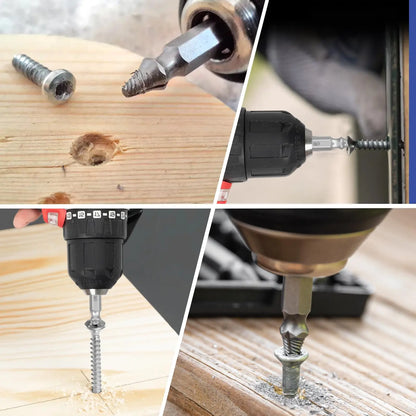 Damaged Screw Extractor Set - Remover for Stripped Head Screws Nuts & Bolts