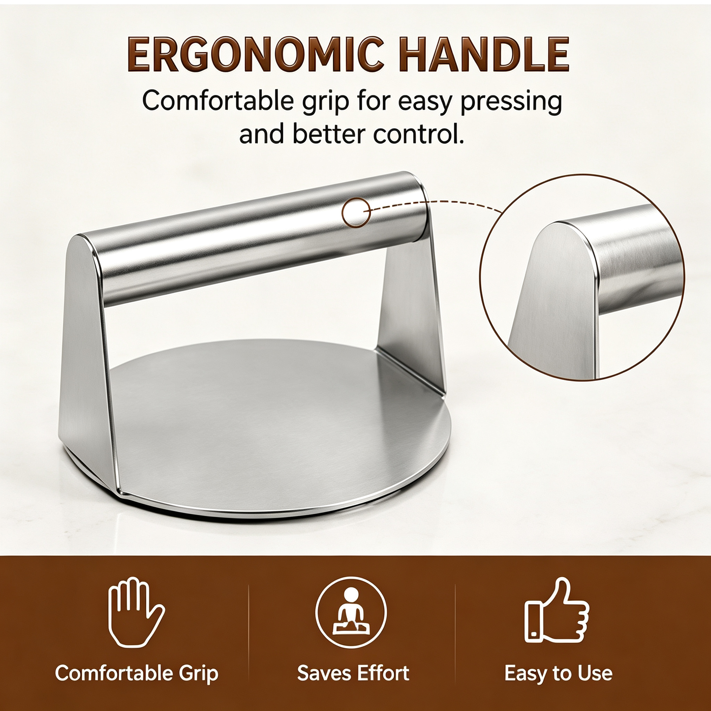 Heavy Duty Smash Burger Press for Griddle & Grill