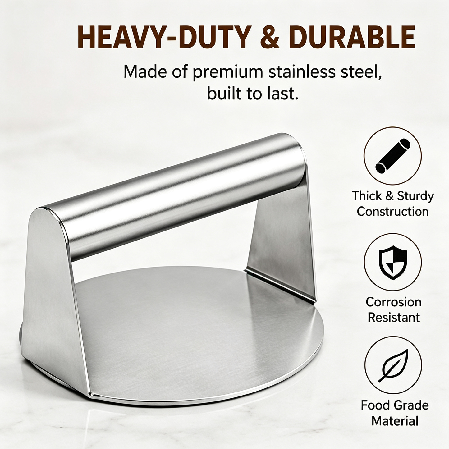 Heavy Duty Smash Burger Press for Griddle & Grill