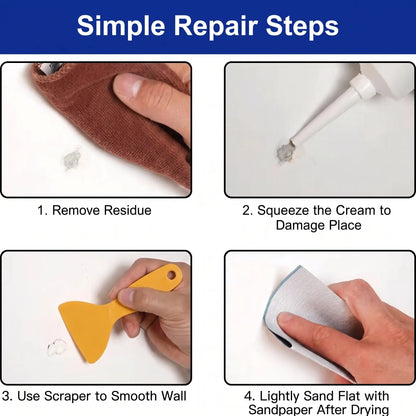 Upgraded Wall Hole Filler and Drywall Patch Repair Kit with Scraper