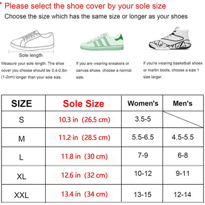 Non-Slip Zipper Waterproof Shoe Covers with Reflector