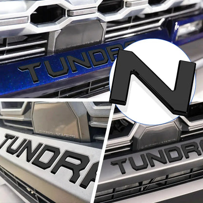 3D Design Raised ABS Plastic Front Grille Letters for 2022-2026 Toyota Tundra