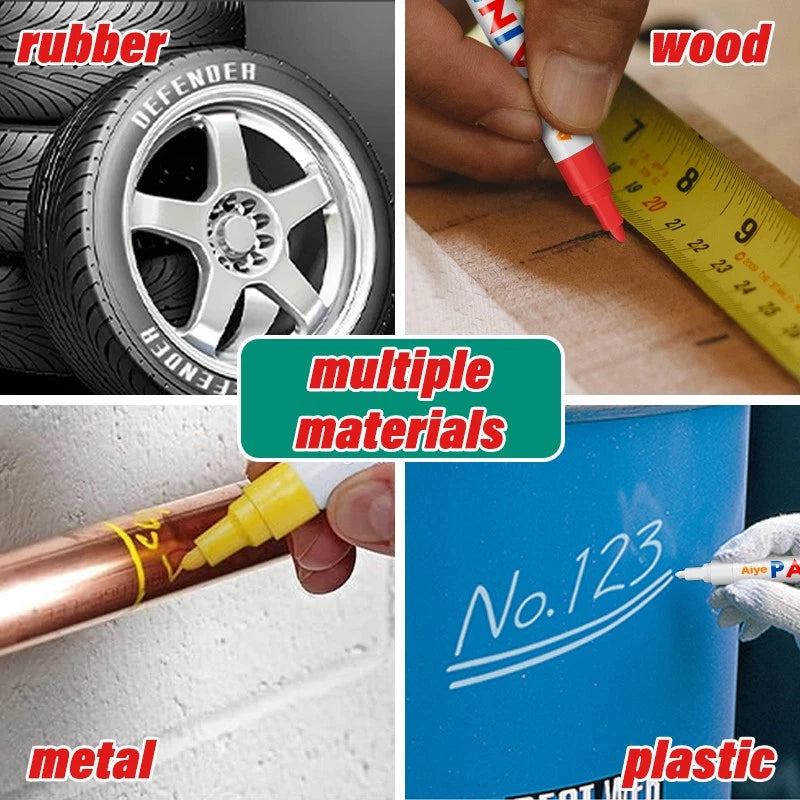 11Pcs Waterproof Permanent Paint Marker Pen Set