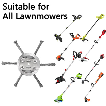 6-inch Heavy Steel Wire Trimmer Head High-Strength Weed Tool
