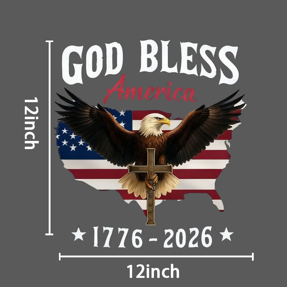USA 250th Anniversary Decal - Patriotic Bald Eagle & Flag Vinyl Sticker