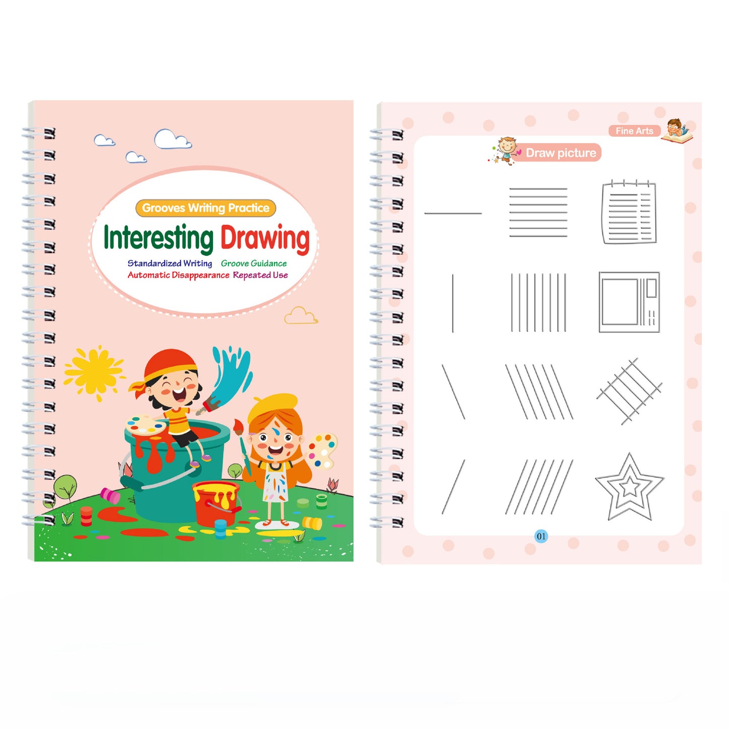 Large Magic Grooved Writing Practice for Kids 3-5