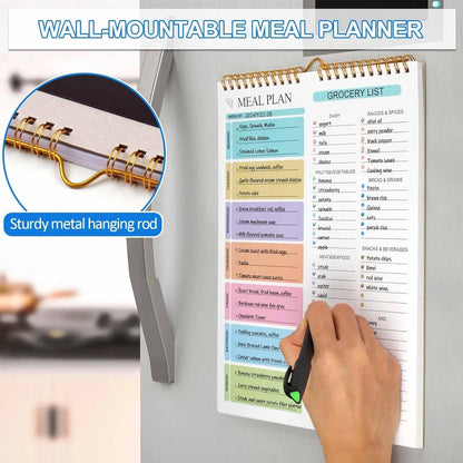 Magnetic Weekly Meal Planner Pad Grocery List 50 Sheets Adults Meal Planning Notepad