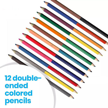 24 Colors Dual-Ended Colored Pencils Set
