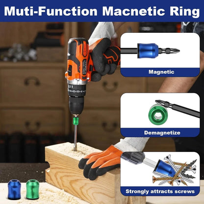 3PCS Strong Magnetic Screw Ring: 1/4 Inch/ 6.35 mm Universal Magnetic Screw Holder
