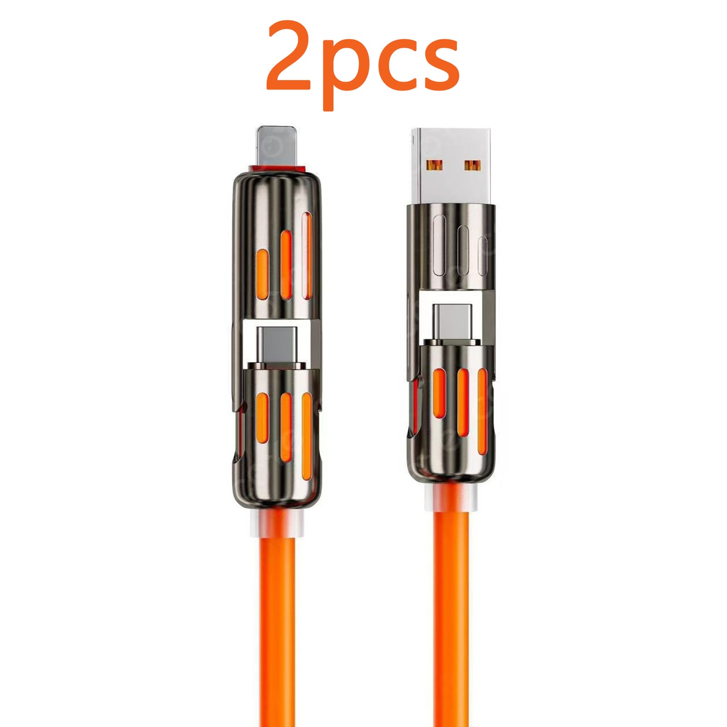 240W 4 in 1 Charging Cable 3.3 FT Chubby with Light