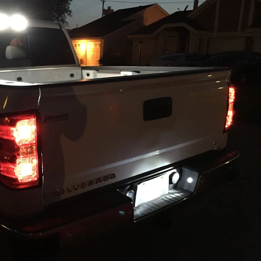 For GMC Sierra 1500 2014-2021 Rear Led Number License Plate Lights Lamps Bulb
