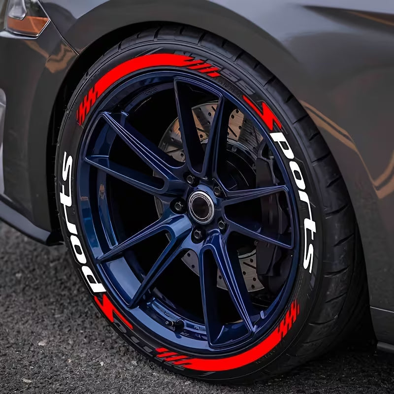 4 Pcs/Set Car Motorcycle Tire Decoration Stickers