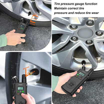 2 in 1 TPMS Relearn Tool Plus Digital Tire Pressure Gauge Reset Sensor For GM