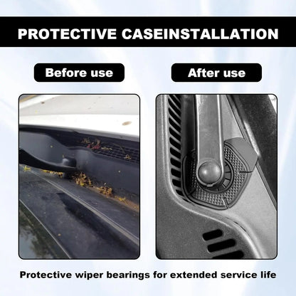 4PCS Car Wiper Arm Hole Protector, Silicone Windshield Wiper Dust Cover
