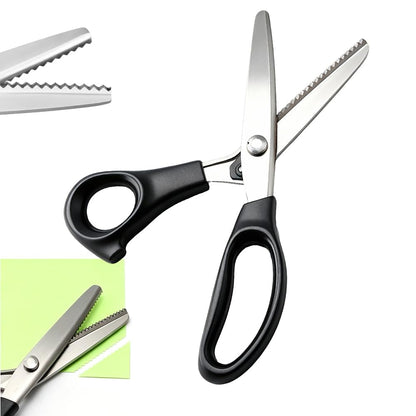 Stainless Steel Pinking Shears for Fabric,  Serrated Zig Zag Scissors