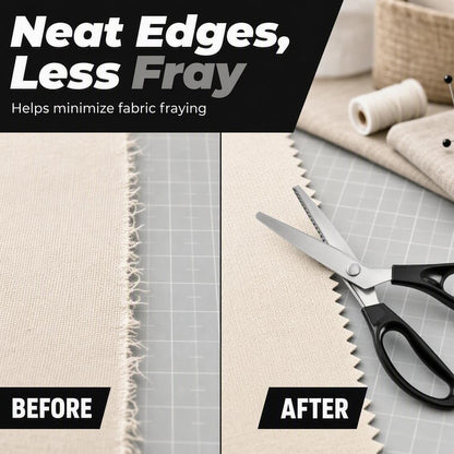 Stainless Steel Pinking Shears for Fabric,  Serrated Zig Zag Scissors