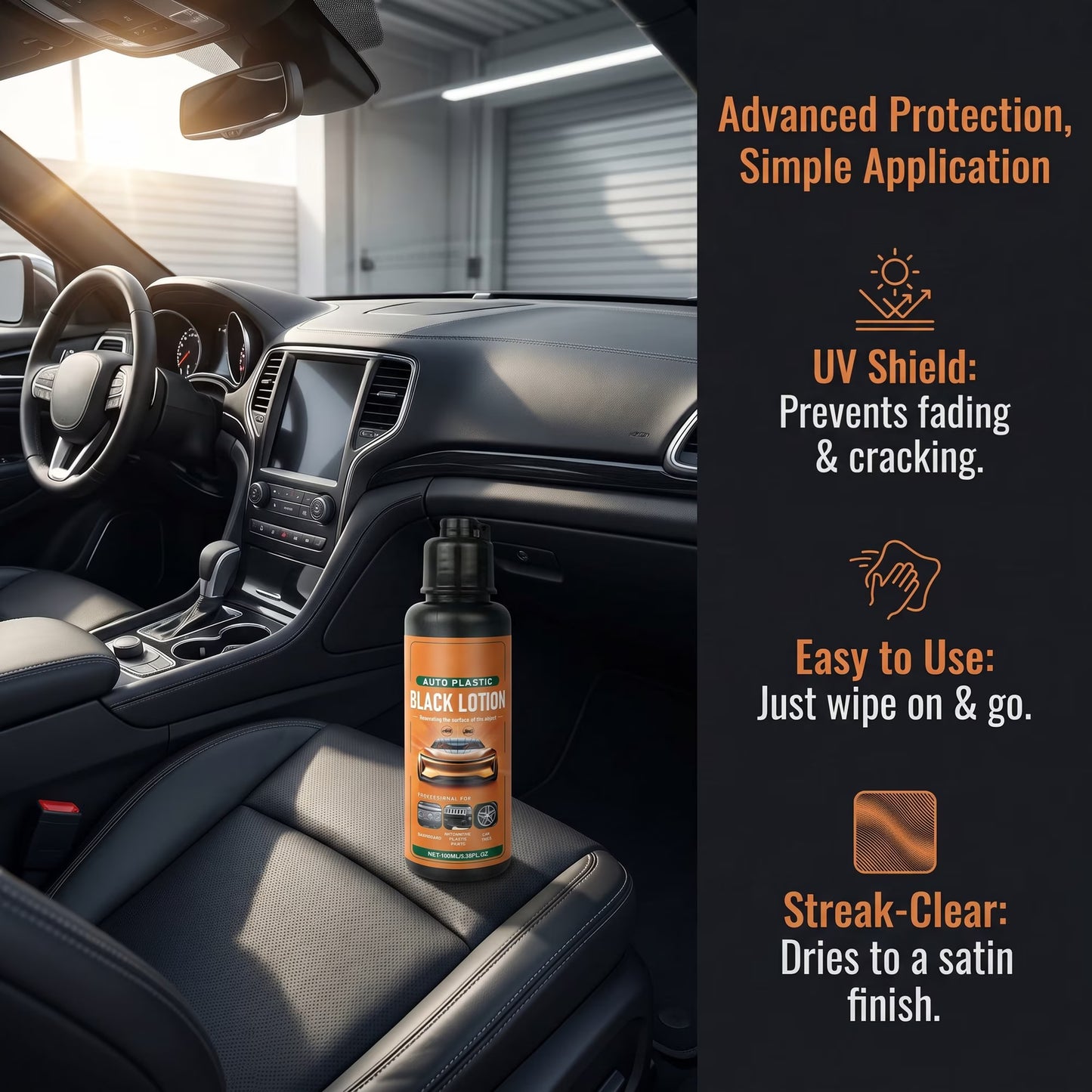 2026 Plastic Restorer for Cars, Restores Faded Bumpers Trim & Interior Dash
