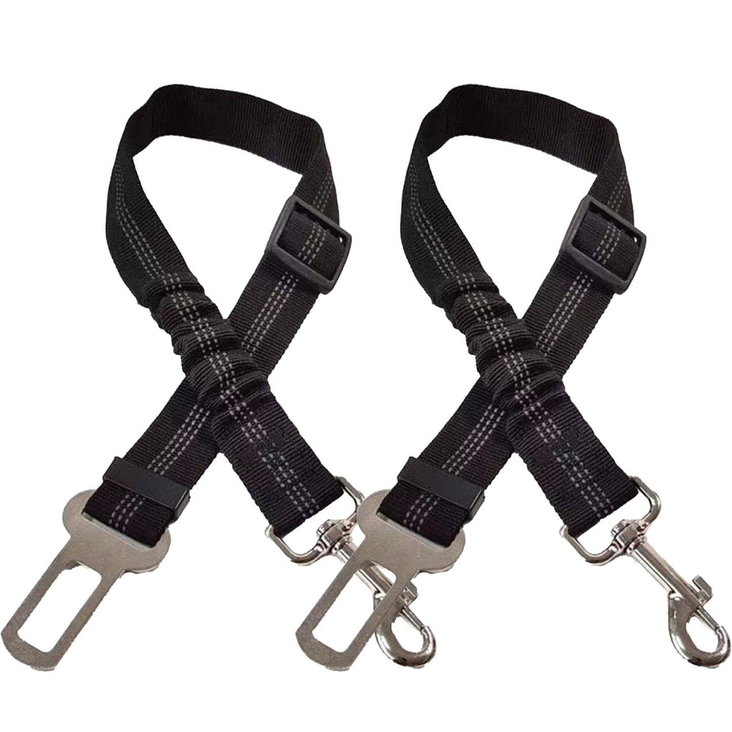 2Pcs 3 in 1 Pet Car Seatbelt Leash Removable Dog Seat Belt Harness for Car Adjustable Reflective Dog Seatbelt Tether