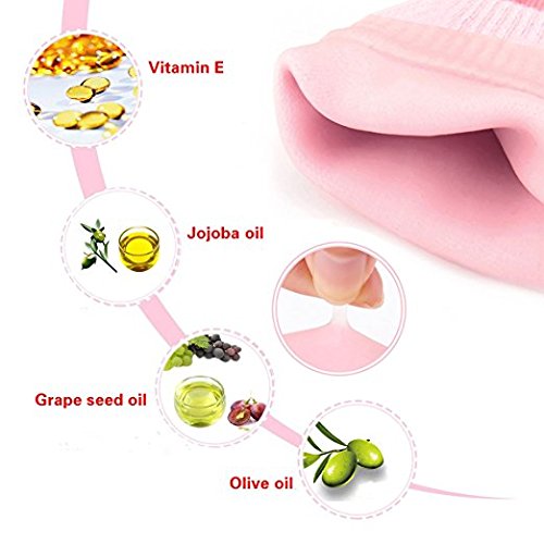 2 Pairs Cotton Gel Sleeves for Repairing Softening Dry Cracked Feet Skins