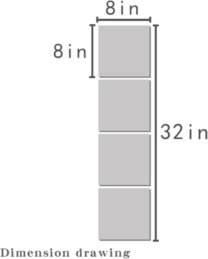 4PCS Glass Full Length Wall Mirror Tiles, Self Adhesive Frameless for Bedroom, Mounted Home Gym, Door
