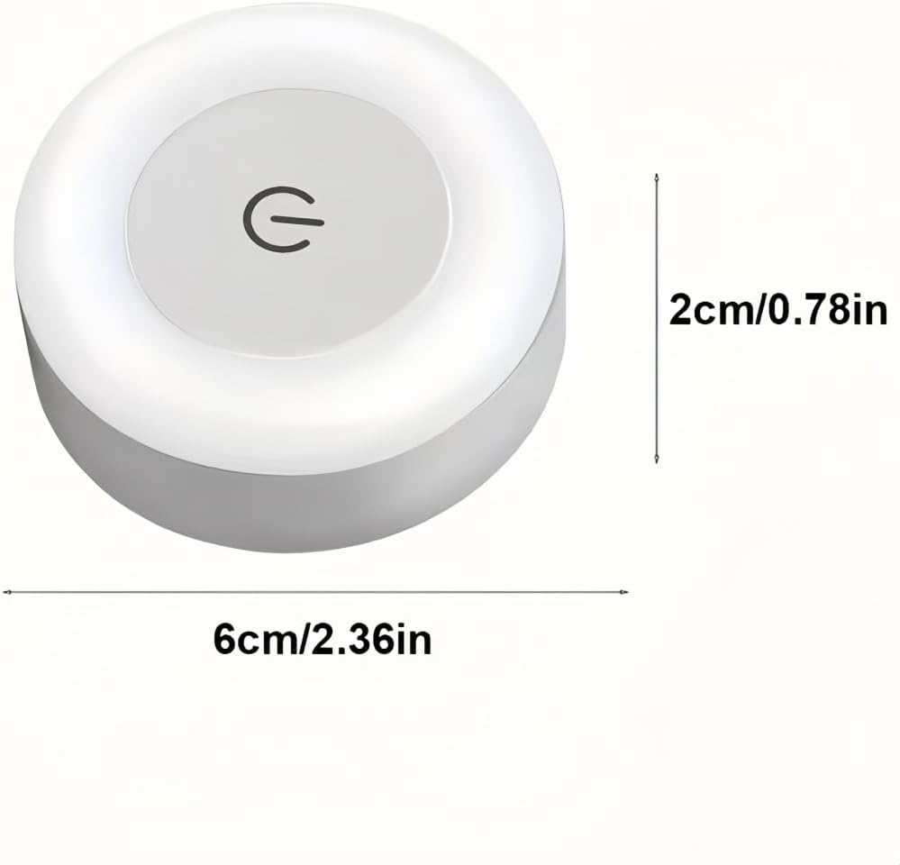4Pcs Minimalist LED Touch Sensor Switch Light, 3-Level Adjustable , Suitable for Walls, Closets, Kitchens, Under cabinets, and countertops.