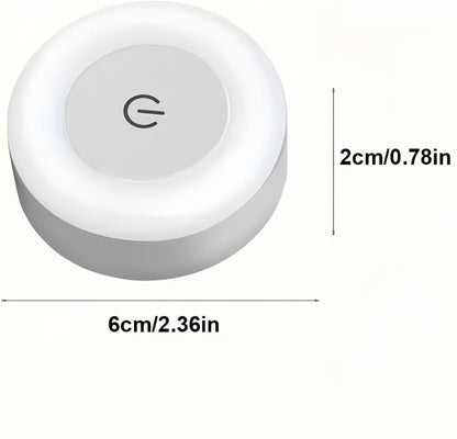 4Pcs Minimalist LED Touch Sensor Switch Light, 3-Level Adjustable , Suitable for Walls, Closets, Kitchens, Under cabinets, and countertops.