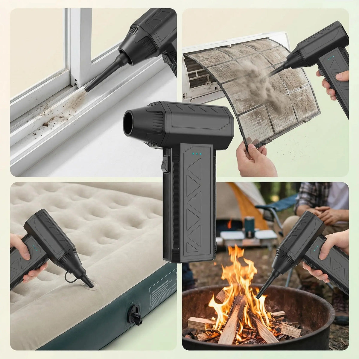 Portable Handheld Powerful Cordless Electric Air Duster - High-Speed Turbo Jet Fan
