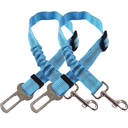 2Pcs 3 in 1 Pet Car Seatbelt Leash Removable Dog Seat Belt Harness for Car Adjustable Reflective Dog Seatbelt Tether