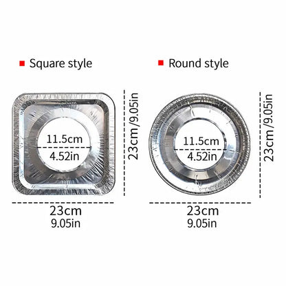 Aluminum Foil Gas Stove Burner Covers — Thickened Square Aluminum Foil Pads