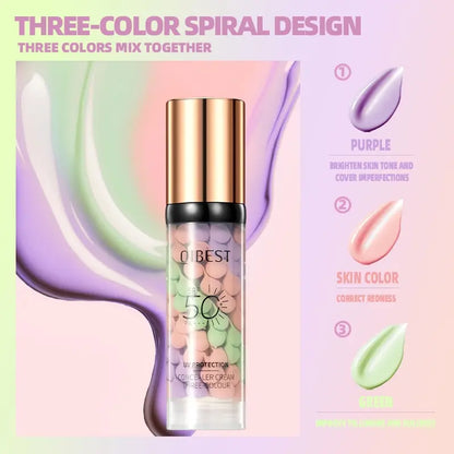 3 In 1Primer for Face Before Makeup,Sunscreen Isolation Cream, SPF 50