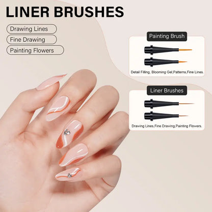 12-Piece Replaceable Tip Nail Art Brush Set
