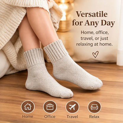 5 Pairs Maillard Style Fleece Lined Thick Terry Socks