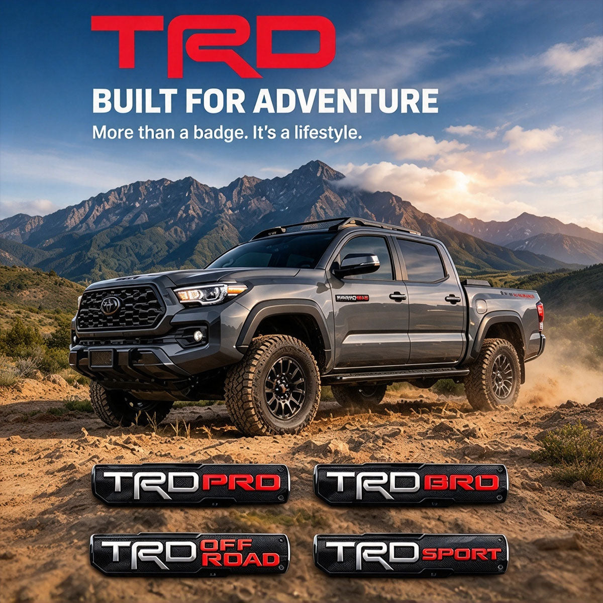 TRD Off Road Sport Pro Emblem Decal Self adhesive Badge Stickers