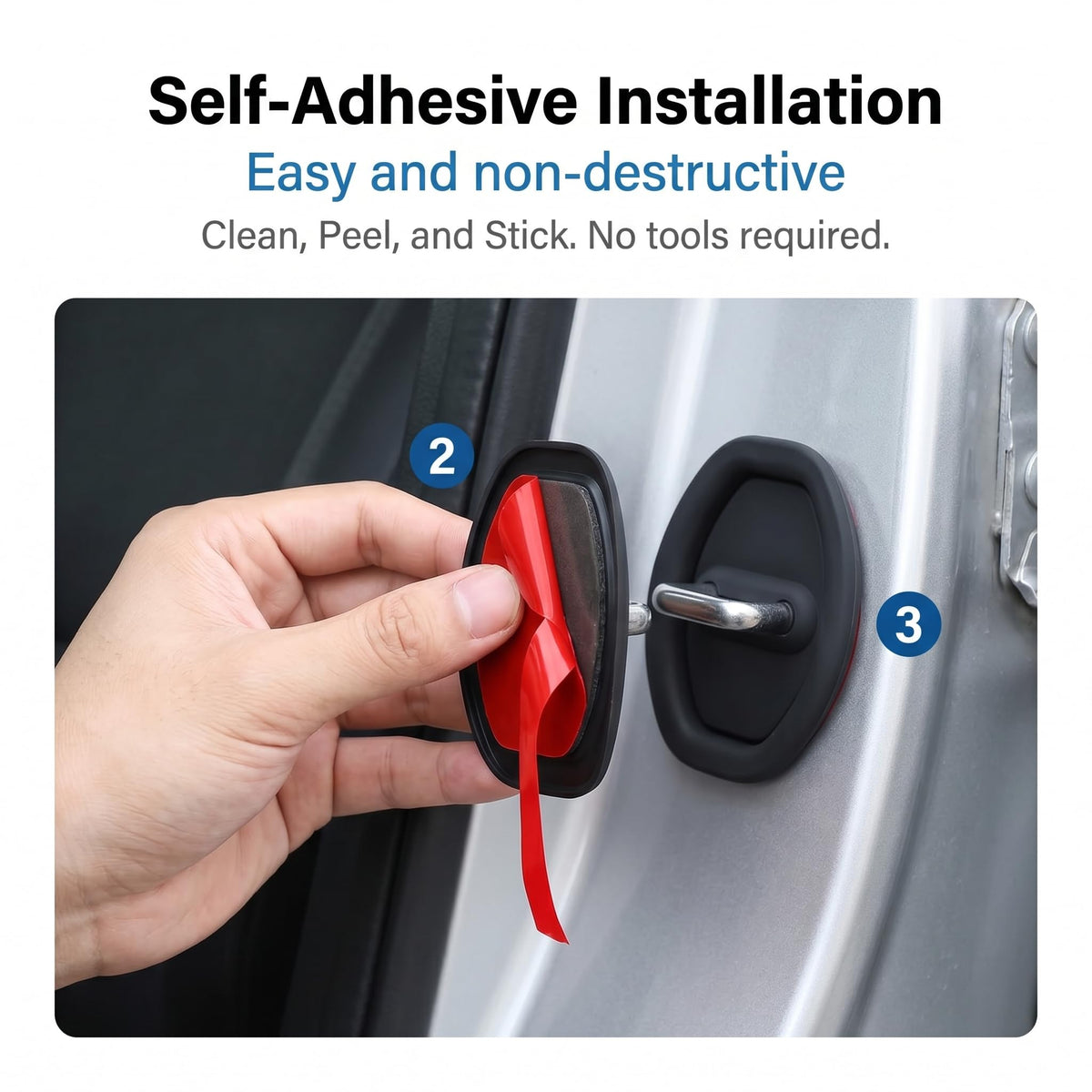4Pcs Car Door Latch Shock-Absorbing Protective Cover, Silicone Door Latch Guard  for Most Cars, Trucks, and SUVs