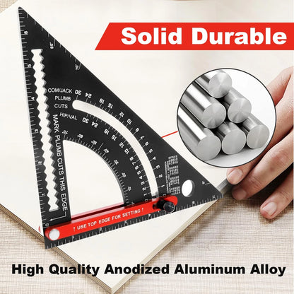 Aluminum Alloy Woodworking Tools Adjustable Rafter Square Carpenter Tools