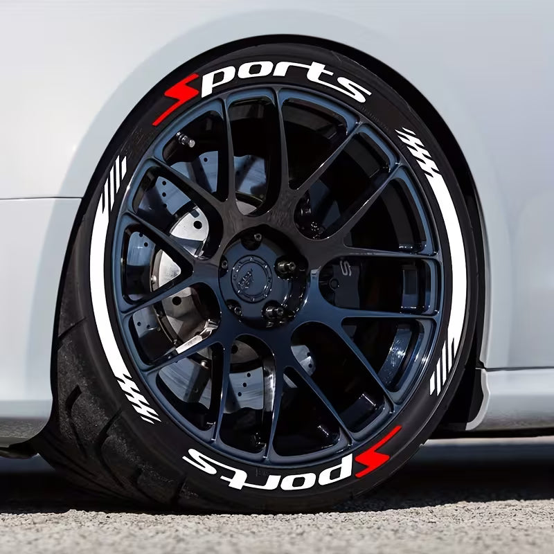 4 Pcs/Set Car Motorcycle Tire Decoration Stickers