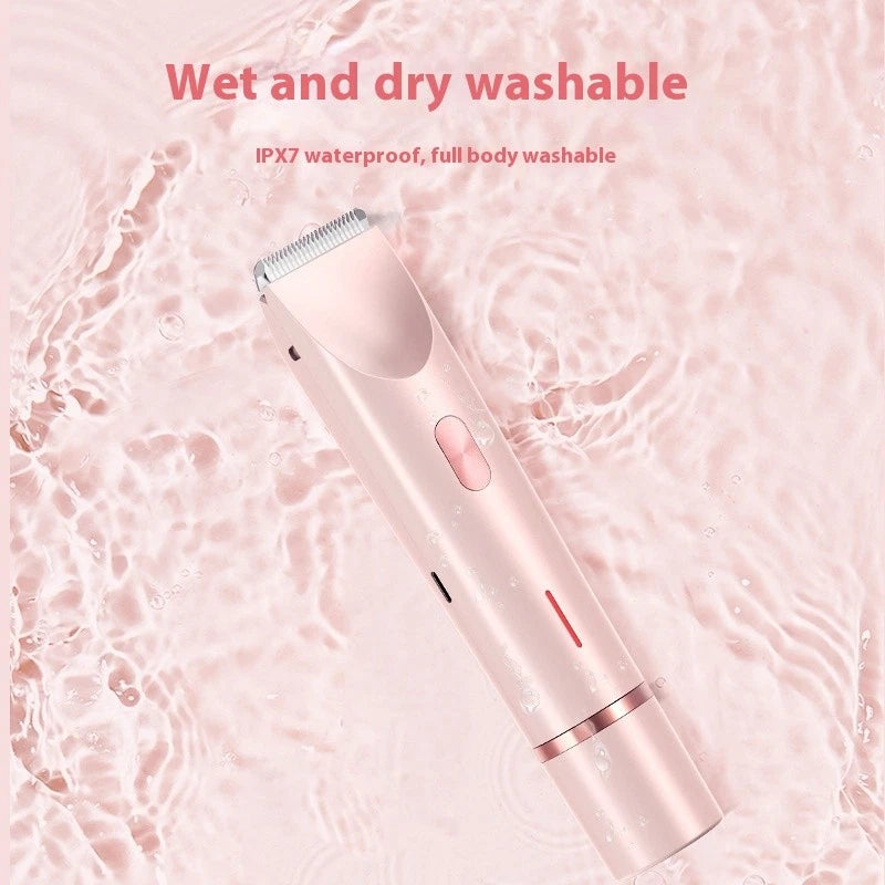 2 In 1 Hair Remover Women's Double Head Shaver Private Pubic Hair Trimmer Electr