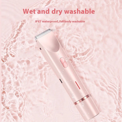2 In 1 Hair Remover Women's Double Head Shaver Private Pubic Hair Trimmer Electr