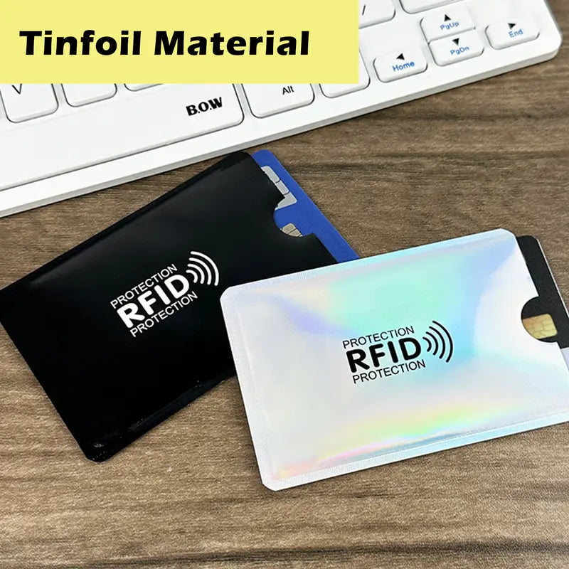 8-Pack RFID Blocking Card Sleeves – Protect Credit Cards & IDs from Electronic Theft