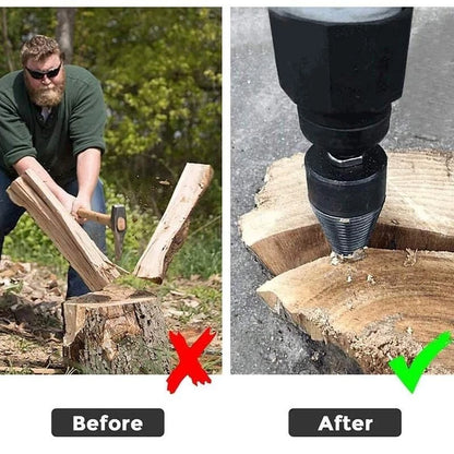 High Speed Twist Firewood Drill Bit Wood Splitter Screw Splitting Cone Driver