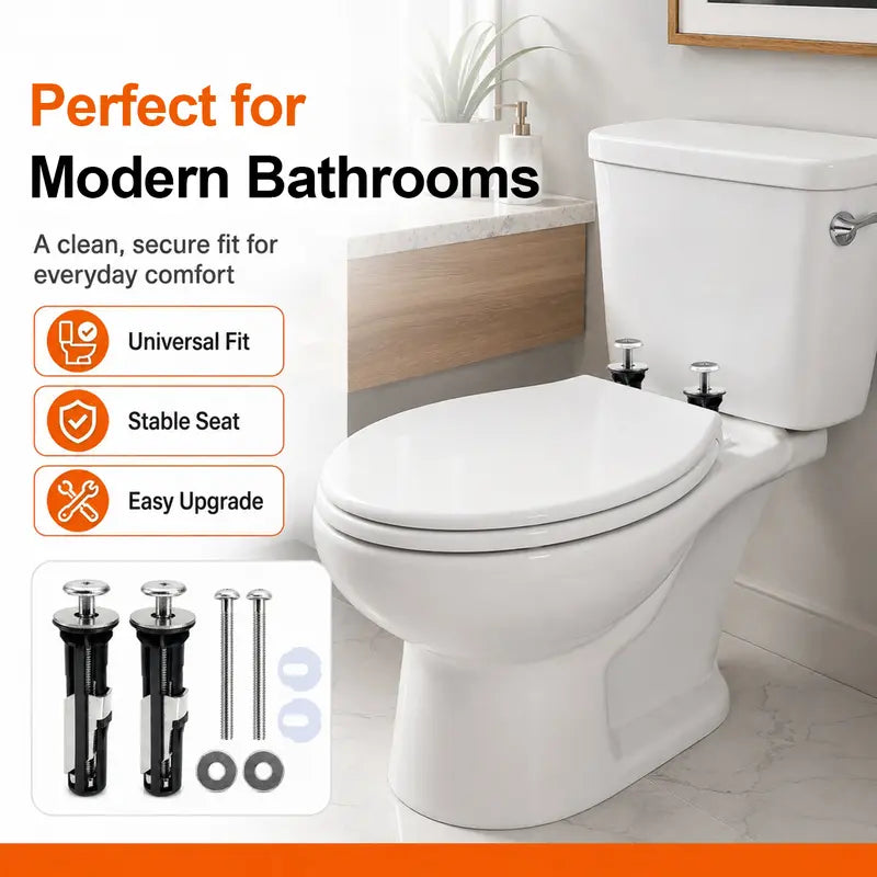 Universal Toilet Seat Bolt Kit Screws Quick Release Easy to Install