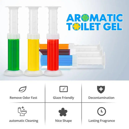 42 Flowers! 3-Tubes Toilet Gel Stamp Box Deodorizing Bathroom Freshener