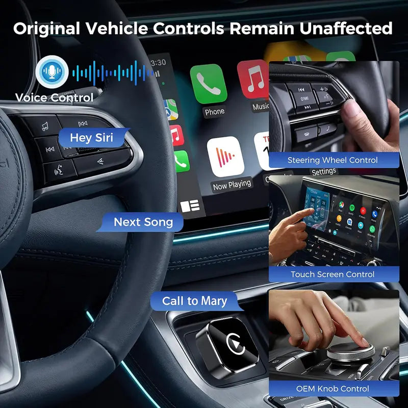 Wireless CarPlay Adapter - iPhone & Android Compatible with Quick connection