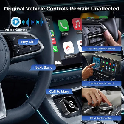 Wireless CarPlay Adapter - iPhone & Android Compatible with Quick connection